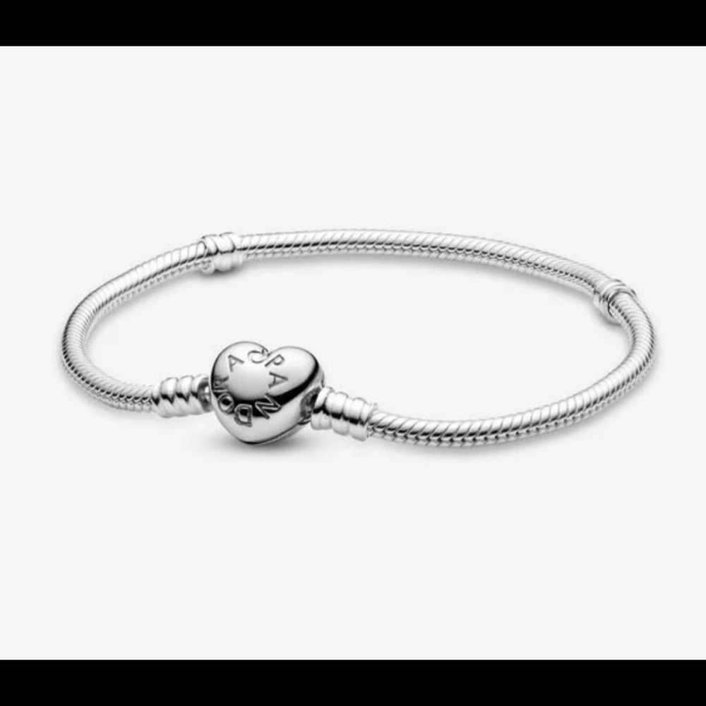 Pandora Moments Heart Clasp Snake Chain Bracelet